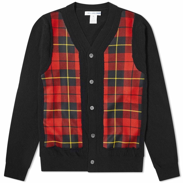 Photo: Comme des Garcons SHIRT Tartan Panel Cardigan