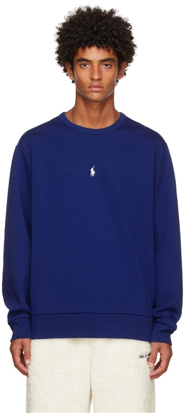 Photo: Polo Ralph Lauren Blue Double Knit Sweatshirt