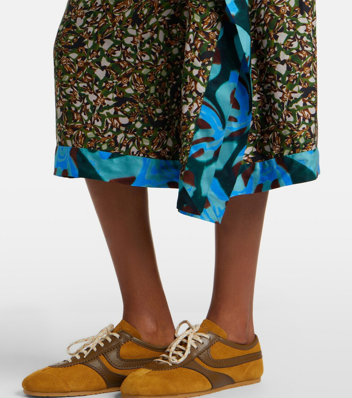 Dries Van Noten Sole printed midi skirt