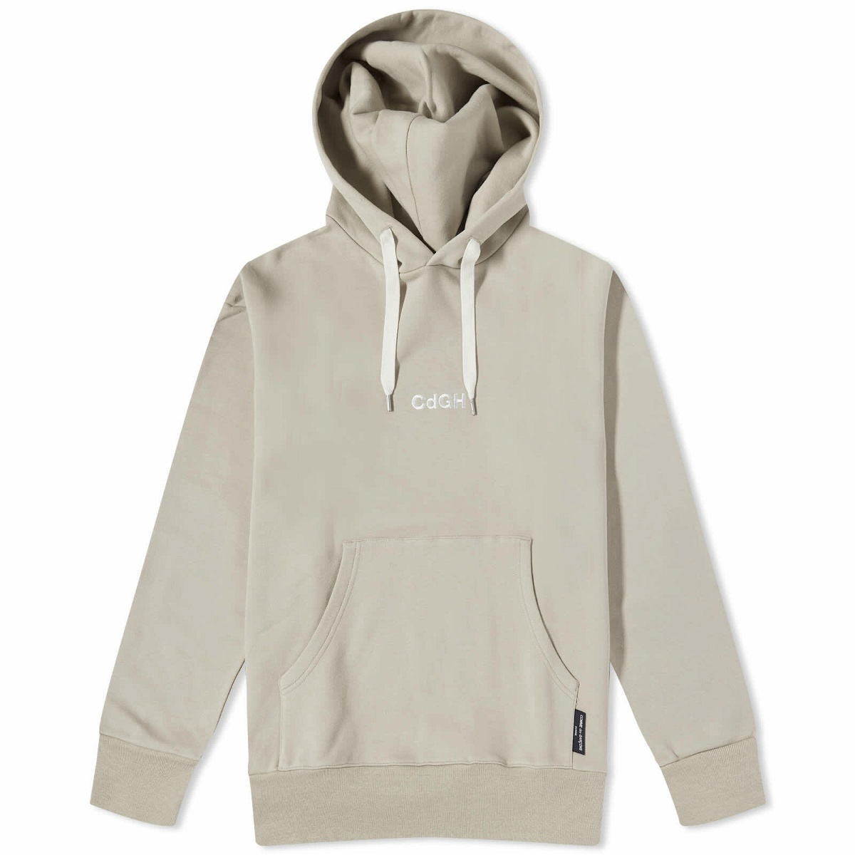 Photo: Comme Des Garçons Homme Men's Embroidered Logo Popover Hoody in Beige