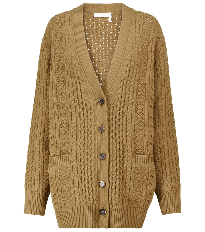 Photo: Chloe - Cable-knit wool cardigan