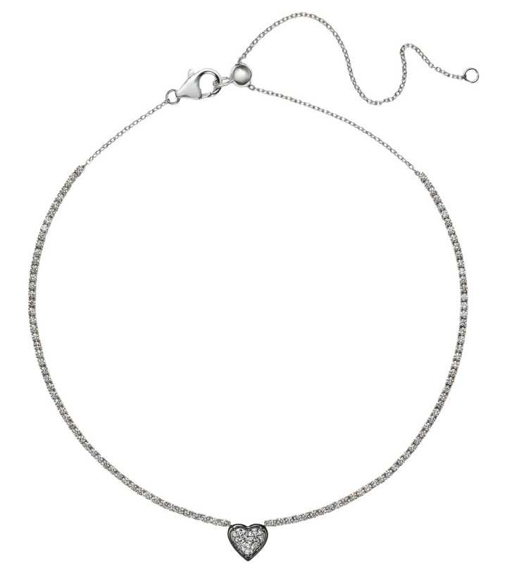 Photo: Kamyen Heart 18kt white gold choker with diamonds