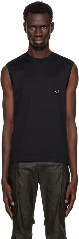 Photo: Mugler Black Pierced Tank Top