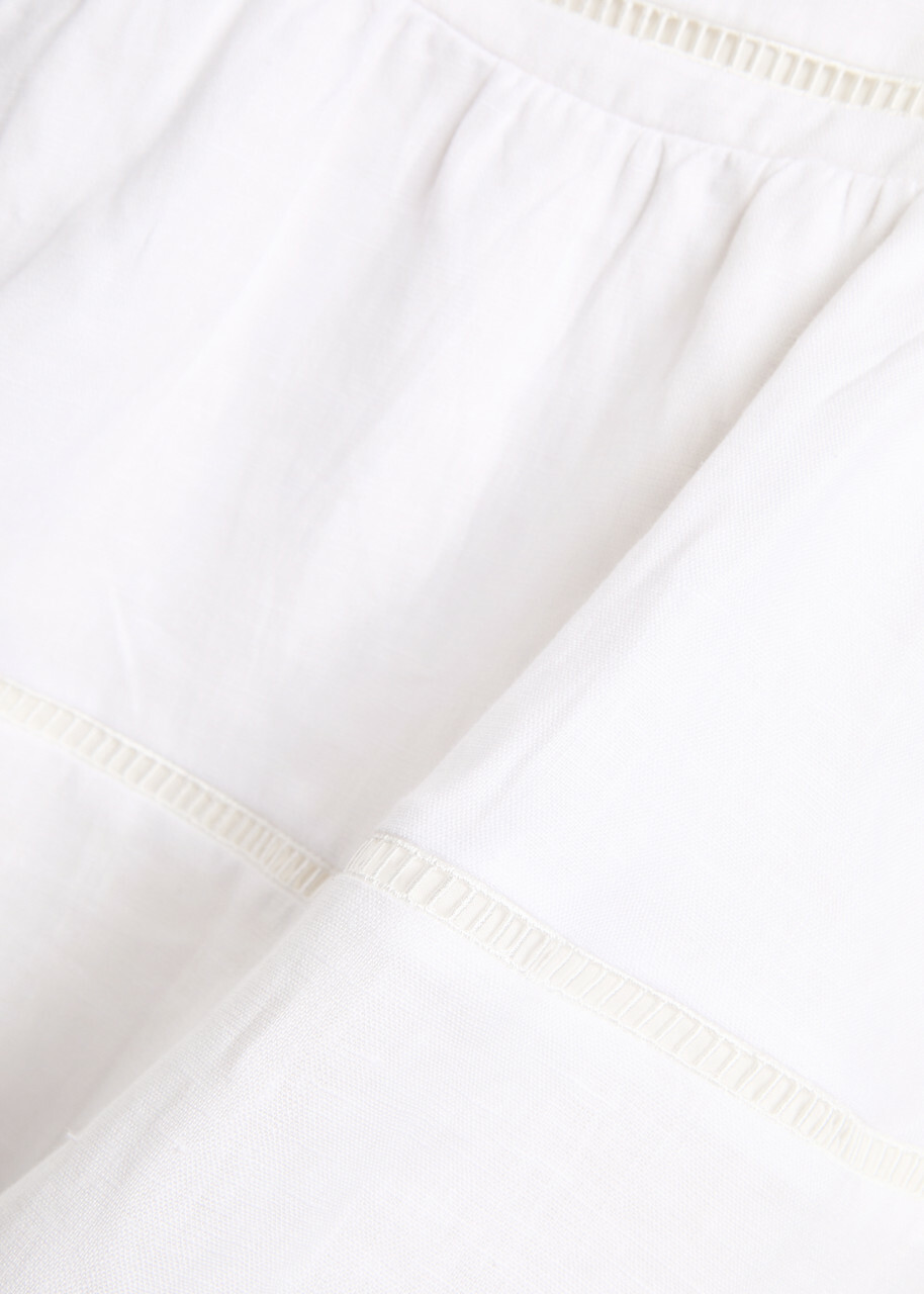 Reformation Everett Linen Mini Dress White