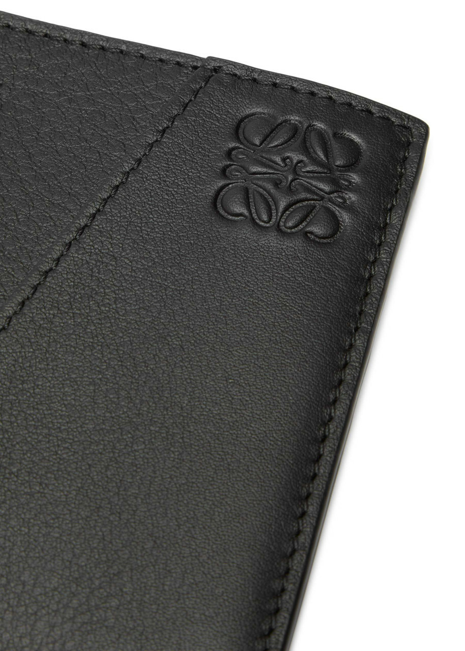 Loewe Puzzle Gained Leather Wallet - Black - One Size