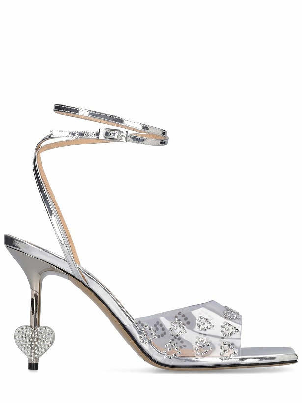 Photo: MACH & MACH - 95mm Embellished Pvc & Leather Sandals