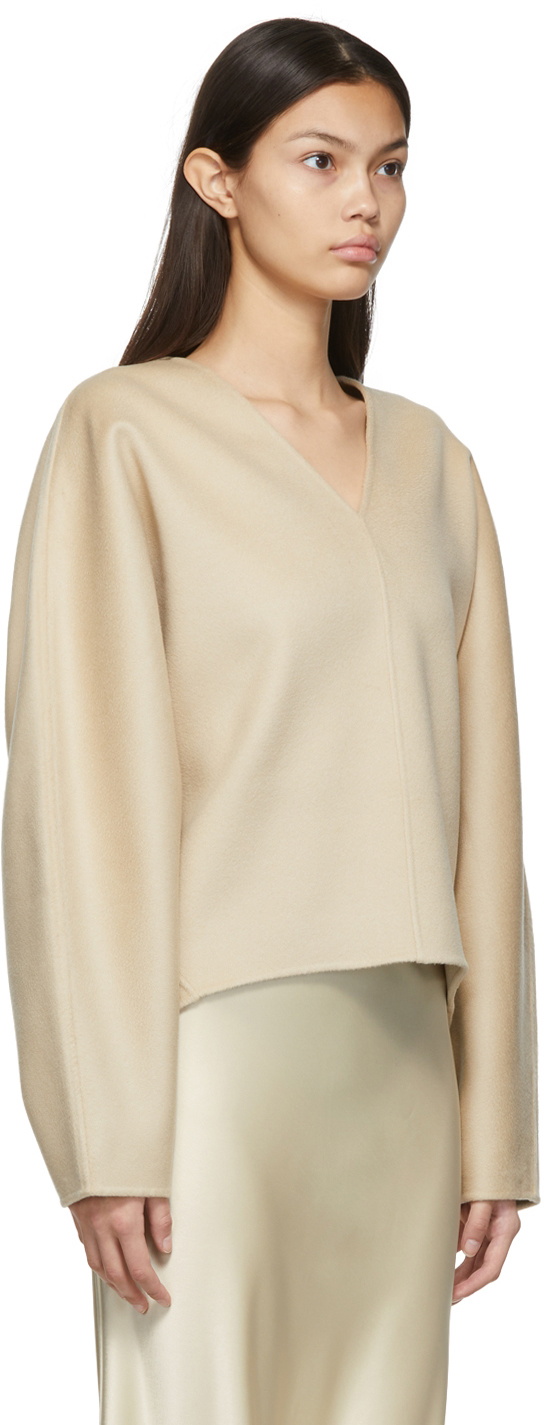 Toteme Beige Double Wool Cashmere Sweater Toteme