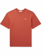 Adish - Qurs Logo-Print Cotton-Jersey T-Shirt - Orange