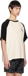 Rhude Off-White & Gray Raglan T-Shirt