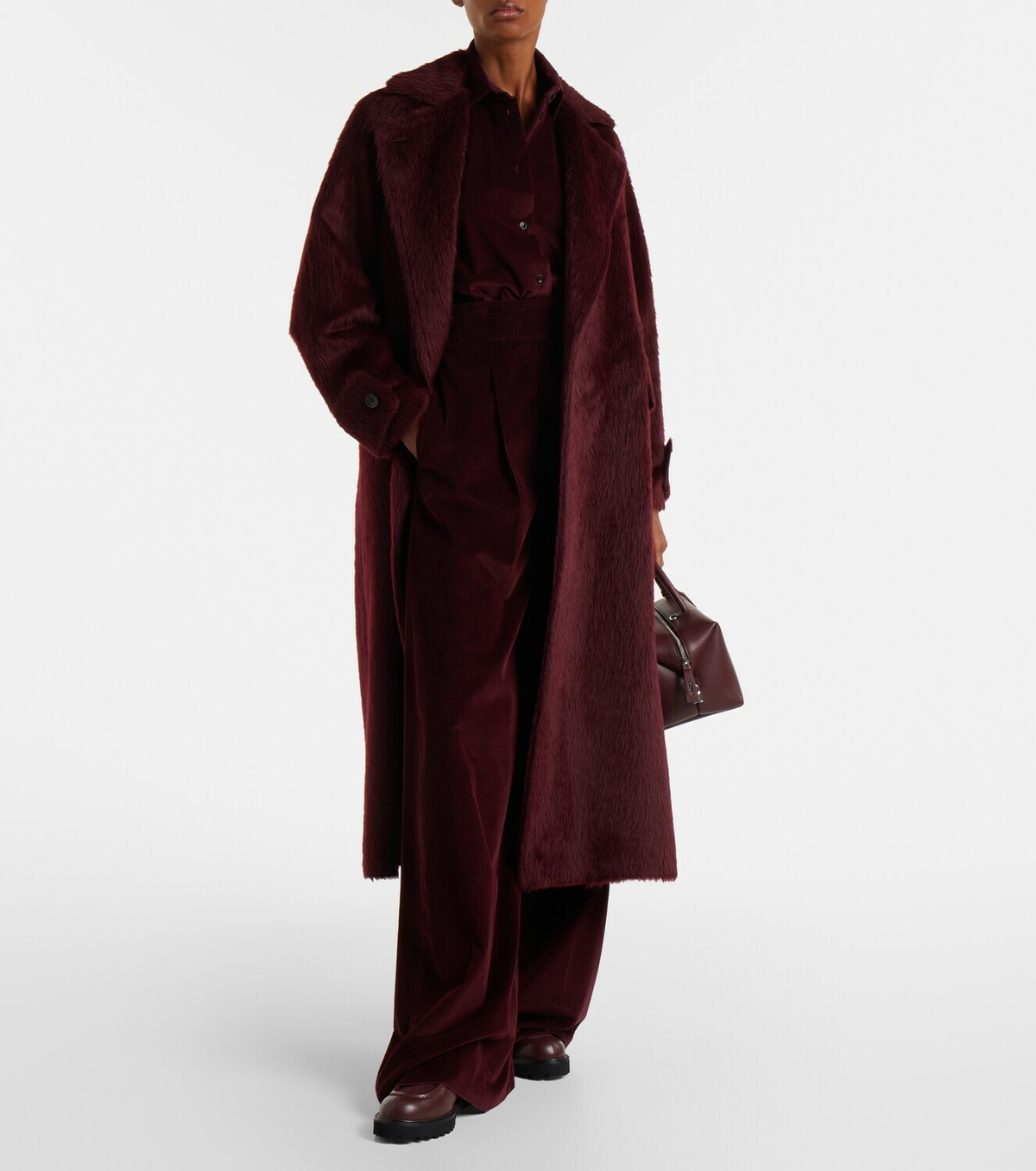 Max Mara Track leather and suede loafers