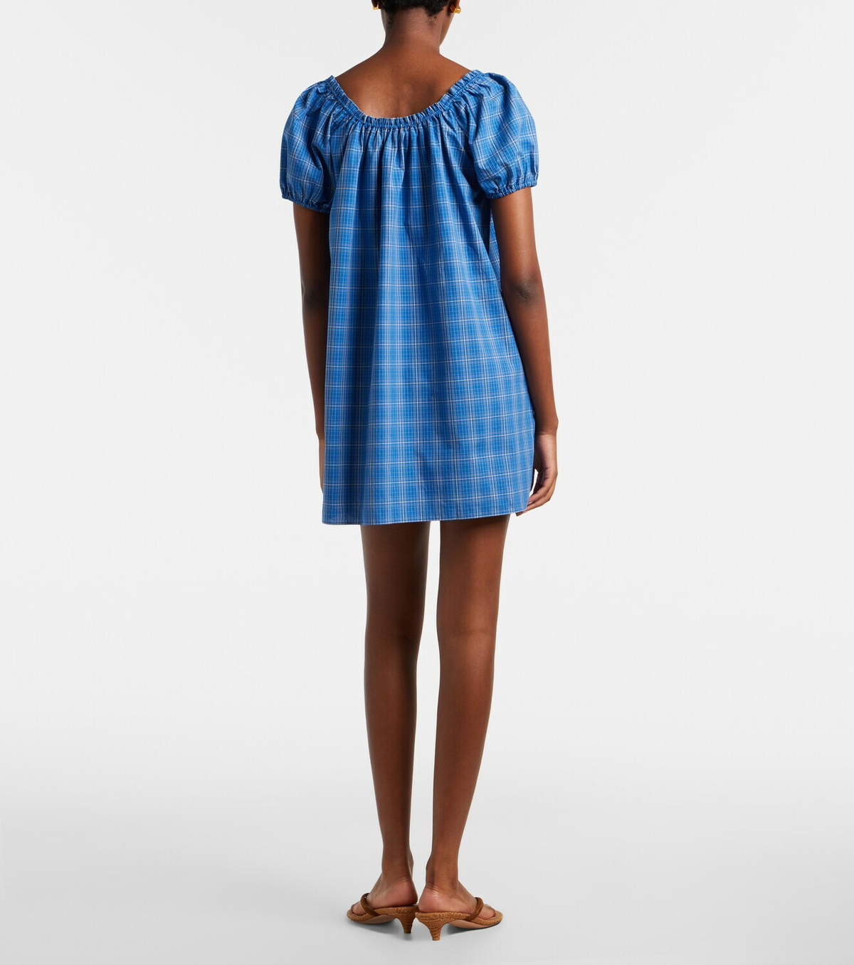 Faithfull Costa plaid cotton minidress