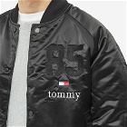 Tommy Jeans Men's Reversible Monogram Bomber Jacket in Ancient White/Black