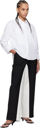 Fax Copy Express Black & White Stitched Suit Trousers