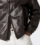 Canali Leather blouson jacket