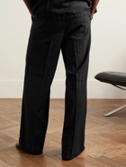 Our Legacy - Sailor Wide-Leg Crinkled-Twill Trousers - Black