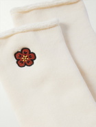 KENZO - Embroidered Cotton-Blend Socks - Neutrals