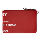 Burberry Red Horseferry Print Zip Pouch