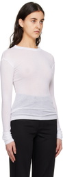 BITE White Crewneck Long Sleeve T-Shirt