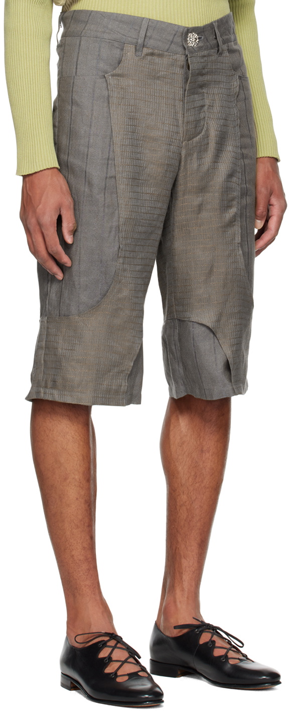 Solitude Studios SSENSE Exclusive Gray 'Shorts on Shorts' Shorts