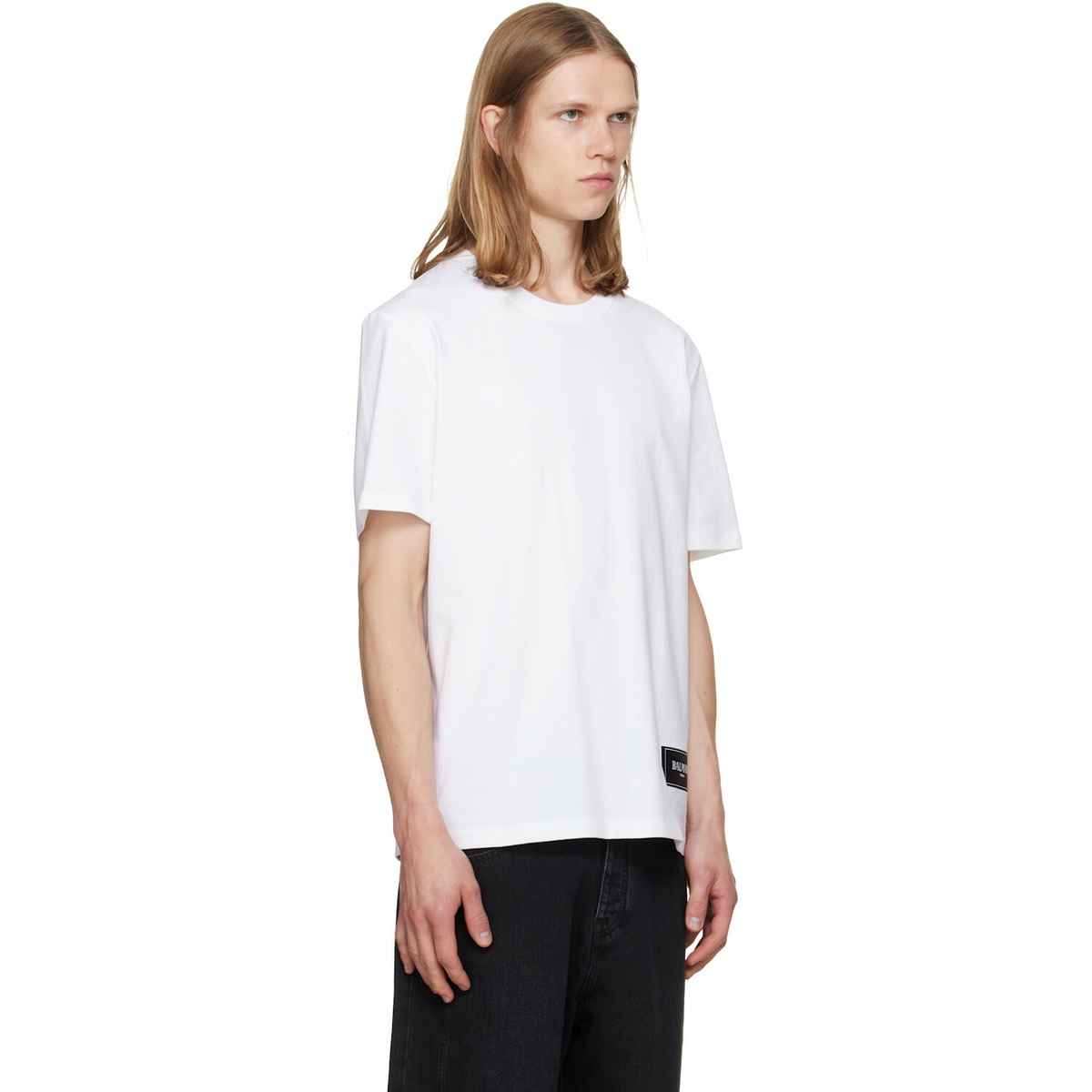 BALMAIN Two-Pack Black & White 'Balmain Vintage' T-shirts
