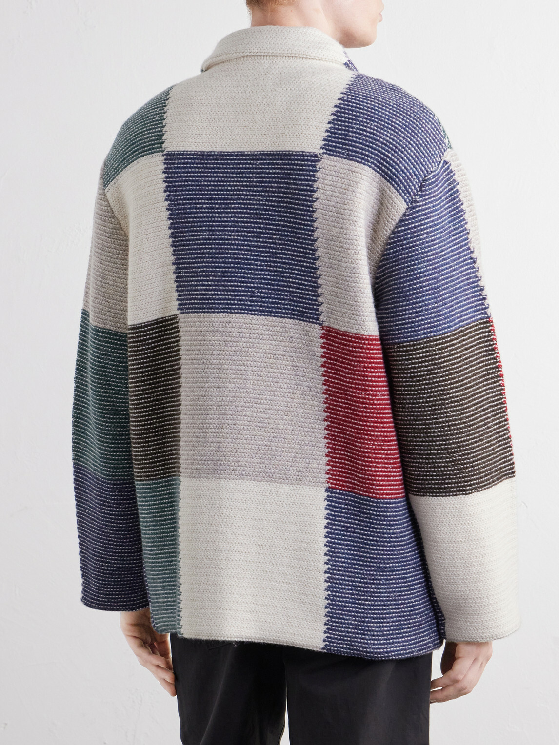 Aimé Leon Dore - Patchwork Intarsia-Knit Wool-Blend Jacket - Multi