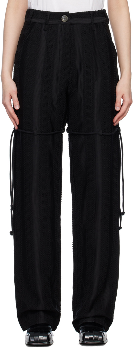 Song for the Mute Black Drawstring Trousers