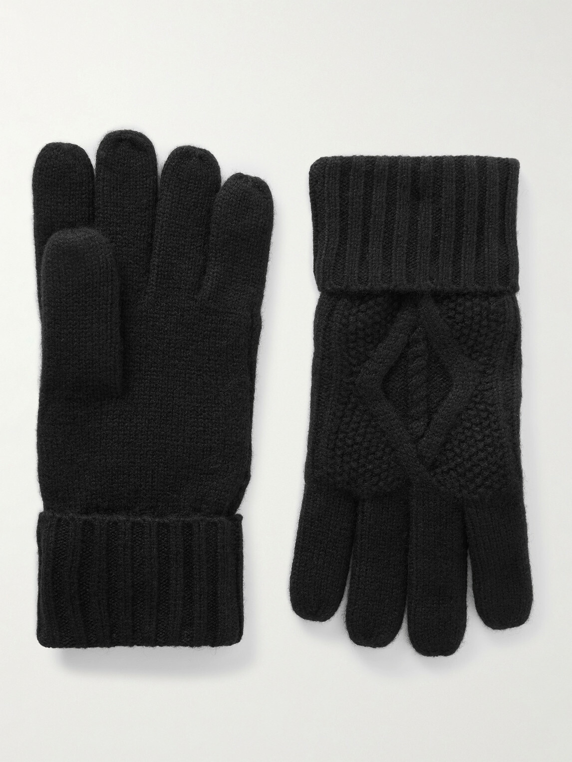 Polo Ralph Lauren - Cable-Knit Wool and Cashmere-Blend Gloves