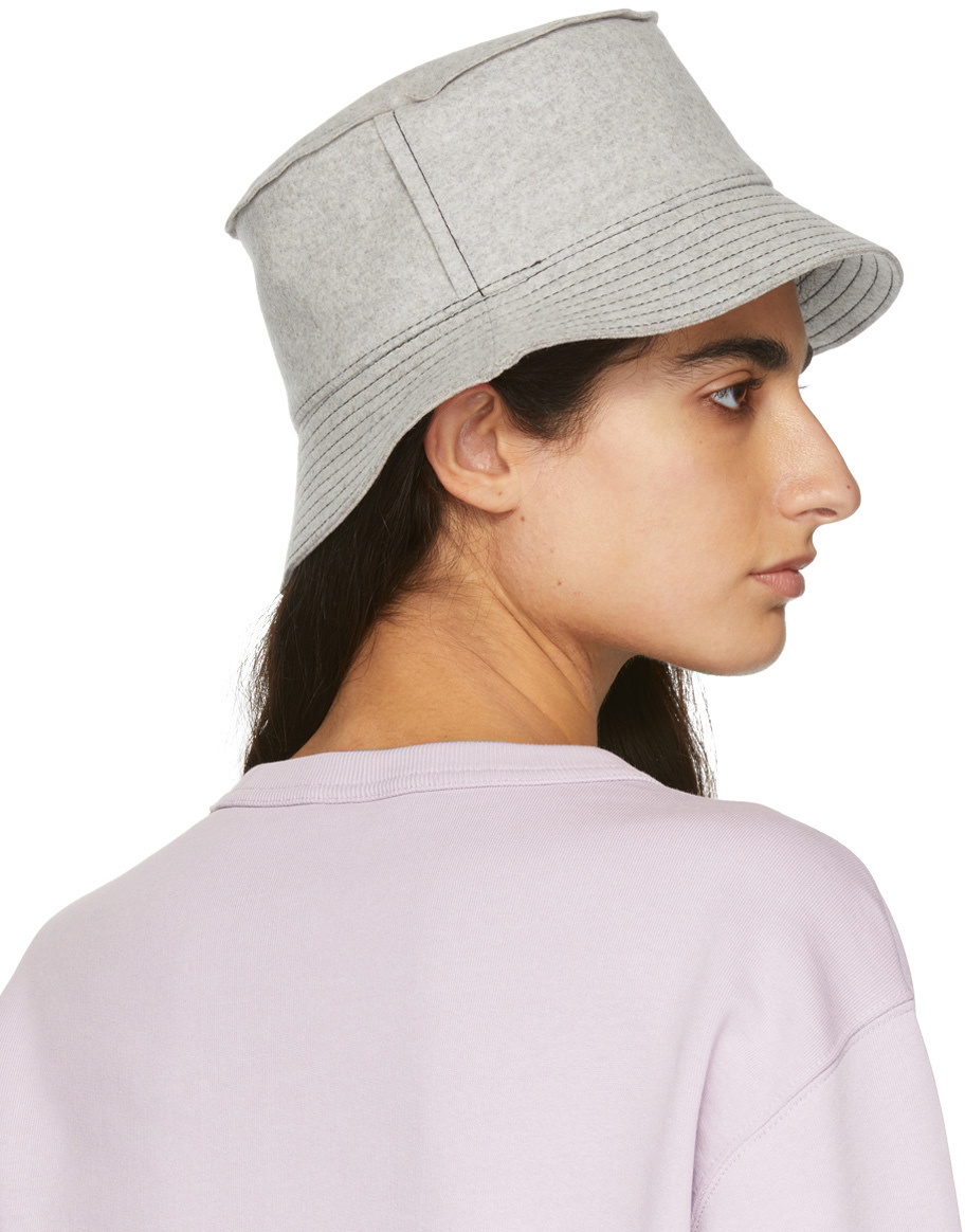 Maison Michel Grey Wool Jason Bucket Hat Maison Michel display picture 1