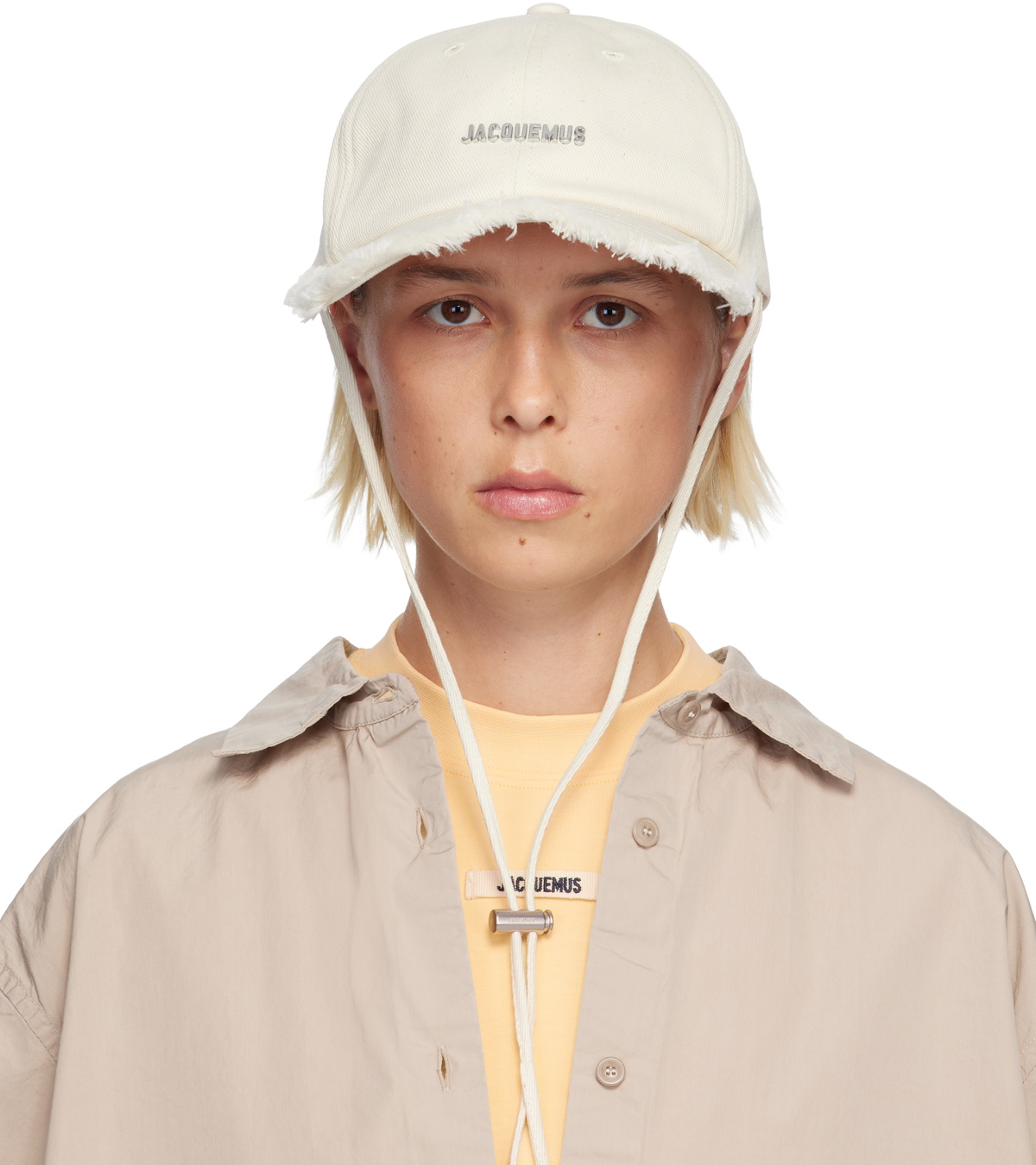 Jacquemus Off-White Le Raphia 'La Casquette' Cap Jacquemus