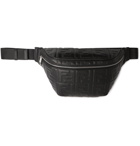 Fendi - Logo-Embossed Leather Belt Bag - Black