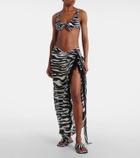 The Attico Indie zebra-print thong sandals