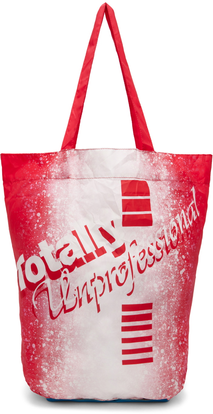 Martine Rose Blue & Red Small 'Totally Unprofessional' Wallet Tote