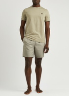 Fred Perry Logo-embroidered Shell Swim Shorts Taupe