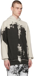 A-COLD-WALL* Off-White & Black Print Hoodie