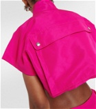 LaQuan Smith Cropped satin jacket