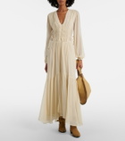 Marant Etoile Briane gathered muslin maxi dress