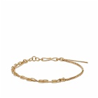 Dries Van Noten Men's Double Chain Bracelet in Gold