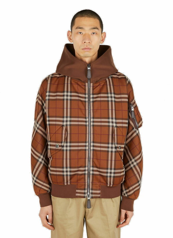 Photo: Burberry - Check Hooded Jacket in Brown