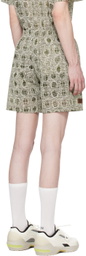 Olly Shinder Green Warp Shorts