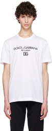 Dolce&Gabbana White DG Embroidery T-Shirt