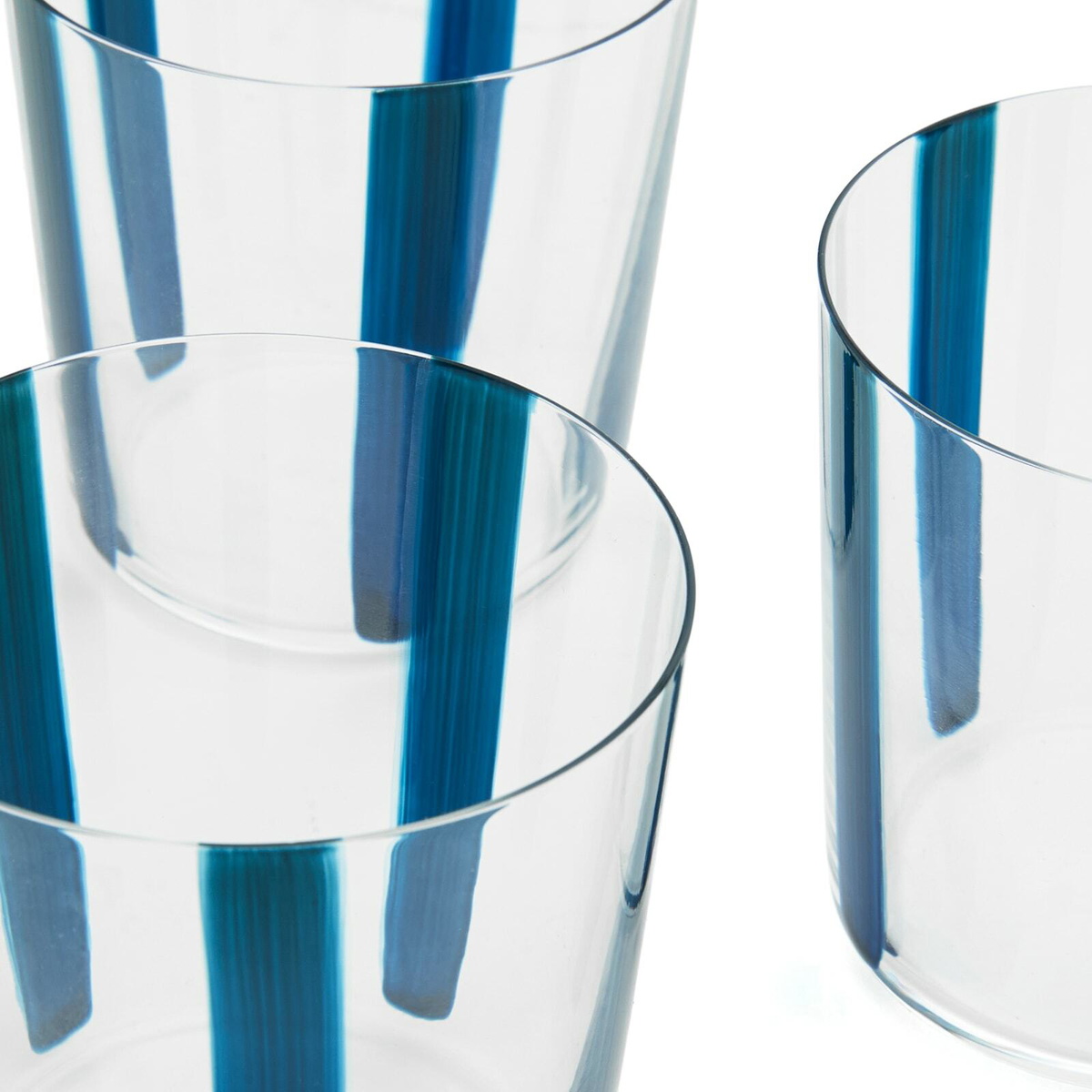 The Conran Shop Nova Stripe Tumbler 360ml - Set of 4 in Navy 