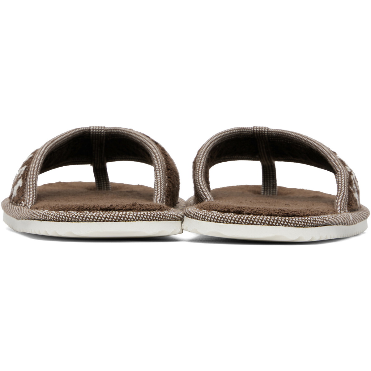 Versace Brown Cotton-Terry Flip-Flops