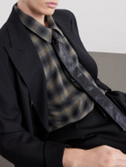 Our Legacy - Checked Cotton and Wool-Blend Shirt - Black