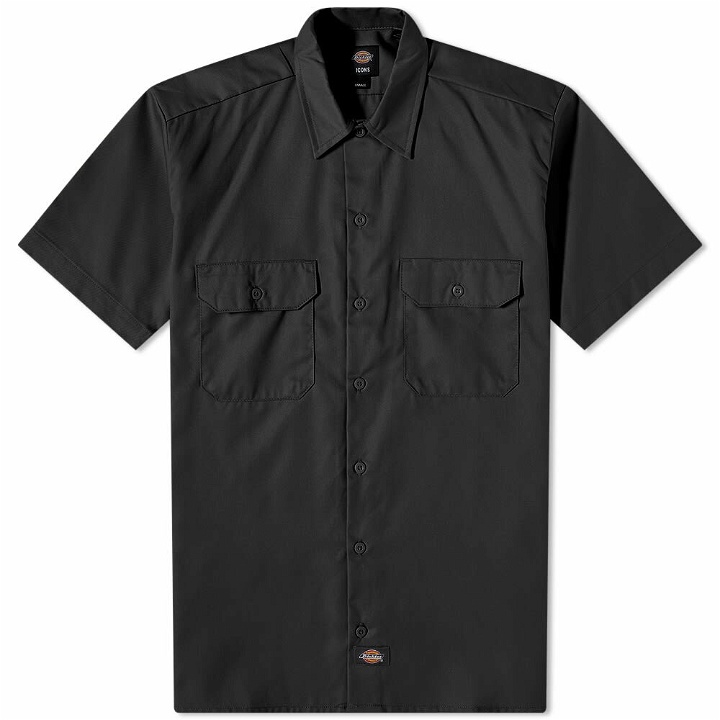 Photo: Dickies Men's Short Sleeve Work Shirt in Black