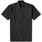 Dickies Men's Short Sleeve Work Shirt in Black