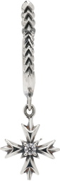 Emanuele Bicocchi Crest & Crystal Single Hoop Earring