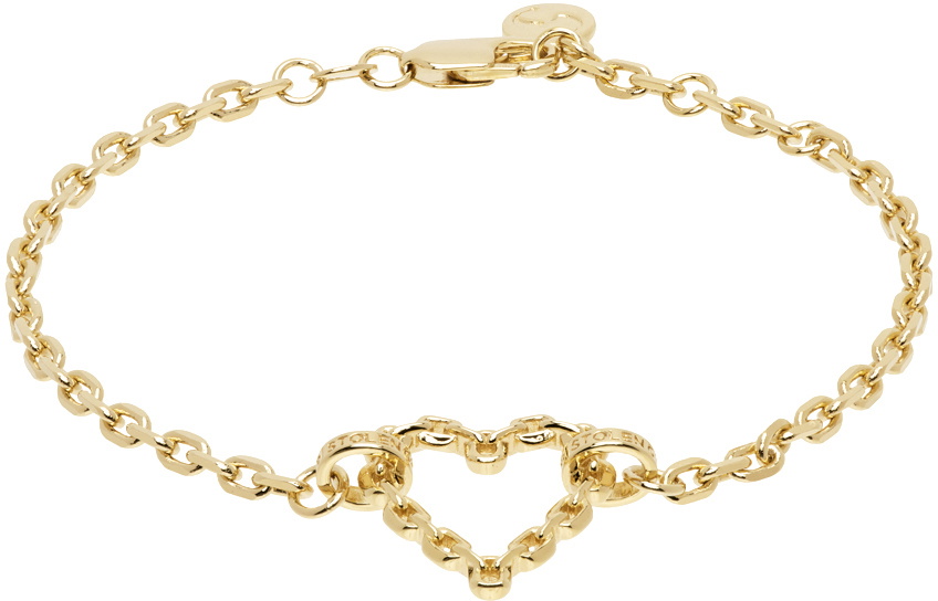 Stolen Girlfriends Club Gold Chain Heart Bracelet