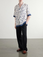 MANAAKI - Hawaiki Camp-Collar Printed Lyocell-Twill Shirt - Blue