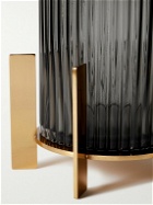 Soho Home - Lingley Hurricane Small Glass and Brass Candle Holder