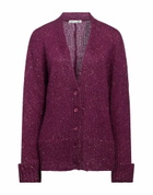 Manila Grace Womens Cardigan Plum